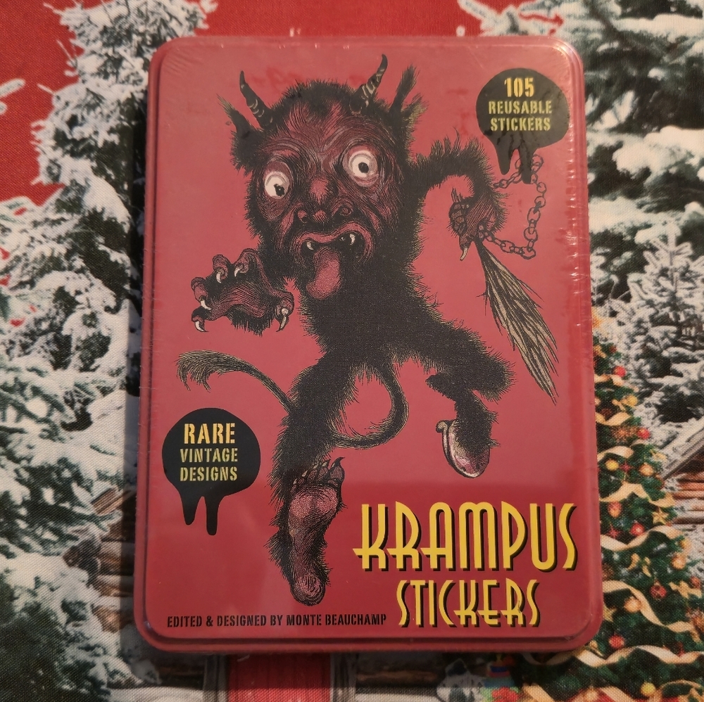 Krampus Sticker Collection by Monte Beauchamp (2017) Holiday Art Sticker